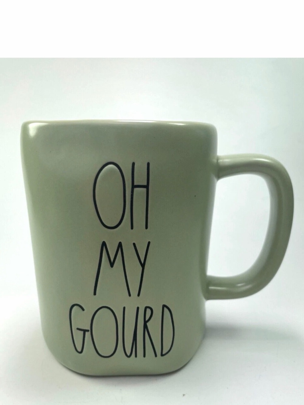 NEW Rae Dunn Oh My Gourd Mug Sage Green